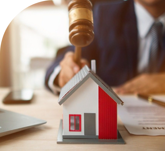 Group Buy - House model with gavel